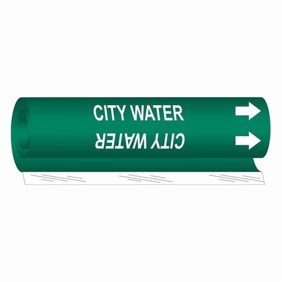 Brady Pipe Markr,City Water,Gn,2-1/2to7-7/8 In, 5655-II 5655-II