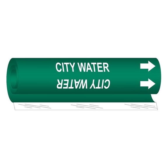Brady Pipe Marker,City Water,9 in H,8 in W 5655-I