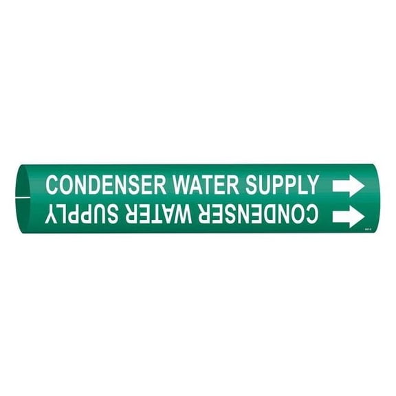 Brady Pipe Marker,Condenser Water Supply 4041-D