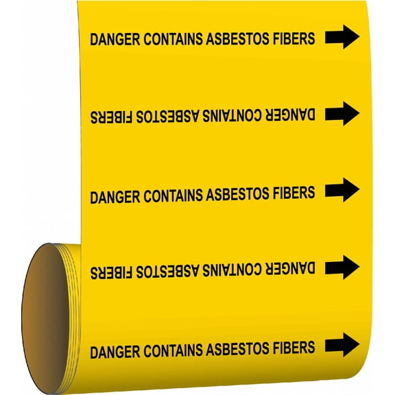brady 41595 pipe mkr, danger contains asbestos fibers