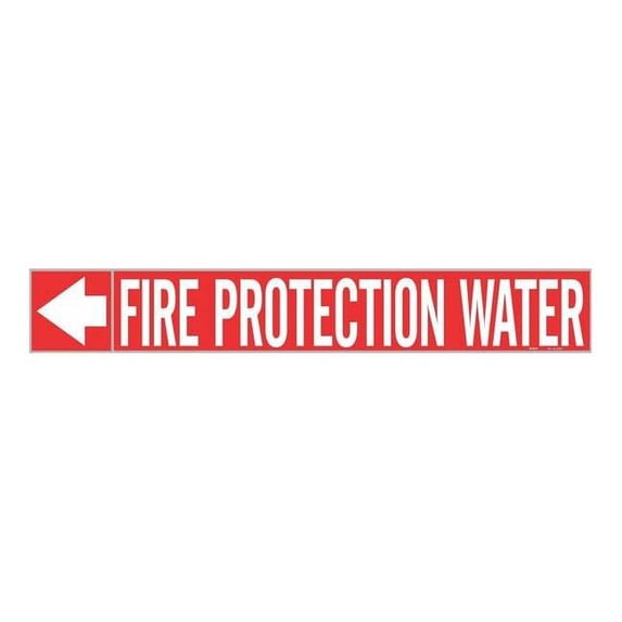Brady Pipe Marker,Fire Protection Water 20430