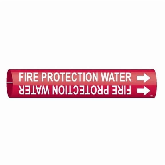 Brady Pipe Marker,Fire Protection Water 4060-D