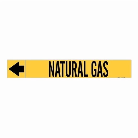 Brady Pipe Marker,Natural Gas,1 In.H 20449
