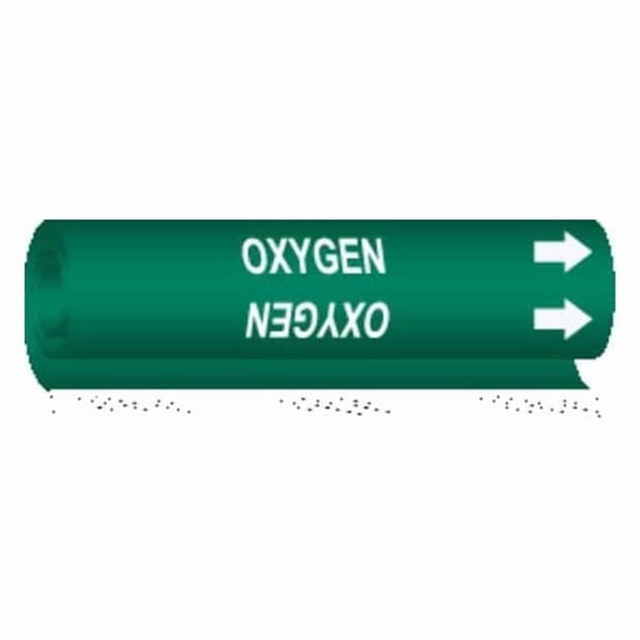 Brady Pipe Marker,Oxygen, 5735-O 5735-O