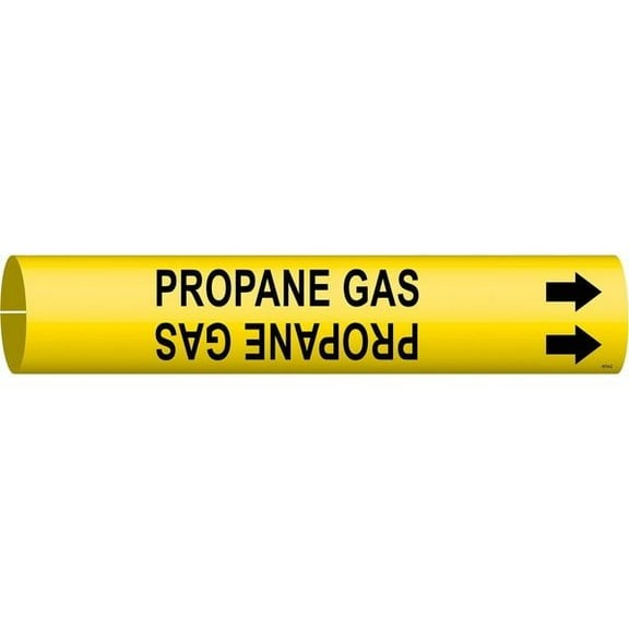 Brady Pipe Marker,Propane Gas,2 in H,2 in W 4114-C