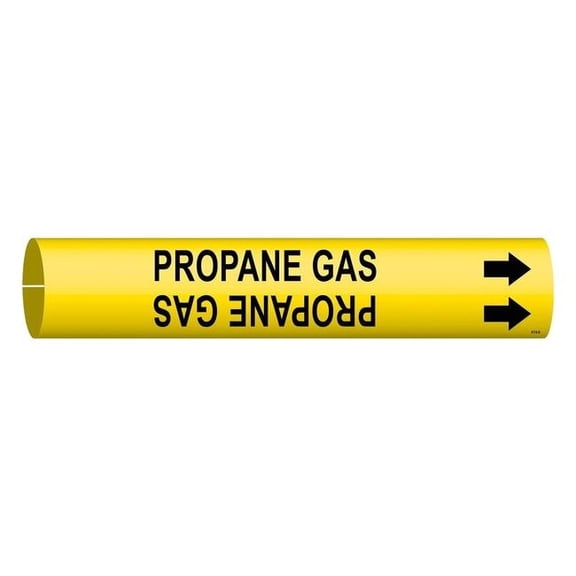 Brady Pipe Marker,Propane Gas,7/8in H,7/8in W 4114-B