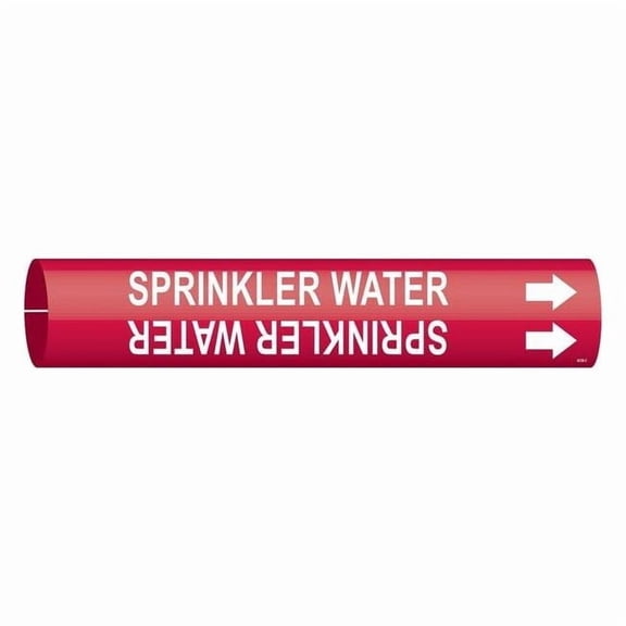 Pipe Mrkr,Sprinkler Water,2-1/2to3-7/8In 4128-C