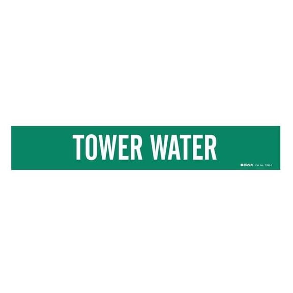 Brady Pipe Marker,Tower Water,2 1/4in H,14in W 7285-1