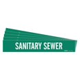 thumbnail image 1 of Brady Pipe Marker,White,Sanitary Sewer,PK5, 7250-1-PK 7250-1-PK, 1 of 1