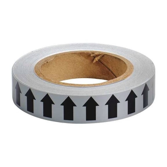 Brady Pipe Marking Tape,Gray,1in W,90ft Roll L 91415