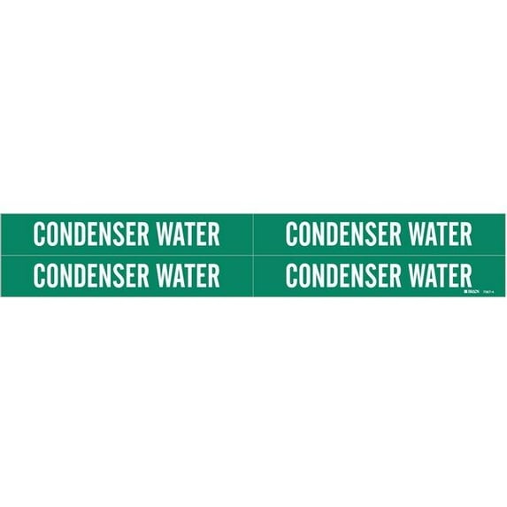 Brady Pipe Markr,Condenser Water,1 1/8in H 7067-4