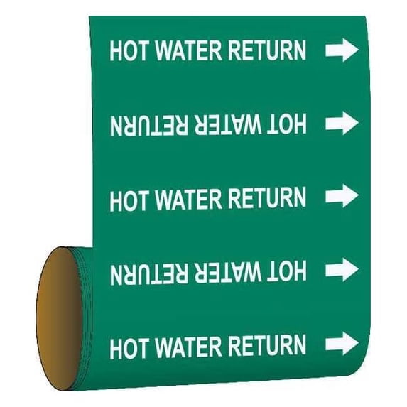Brady Pipe Marker,30 ft. H x 12in. W,Vinyl, 109251 109251