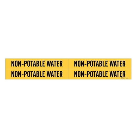 Brady Pipe Mrkr,Non-Potable Water,3/4to2-3/8In 7203-4
