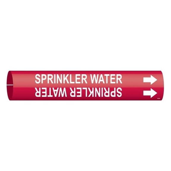 Brady Pipe Mrkr,Sprinkler Water,1-1/2to2-3/8In, 4128-B 4128-B