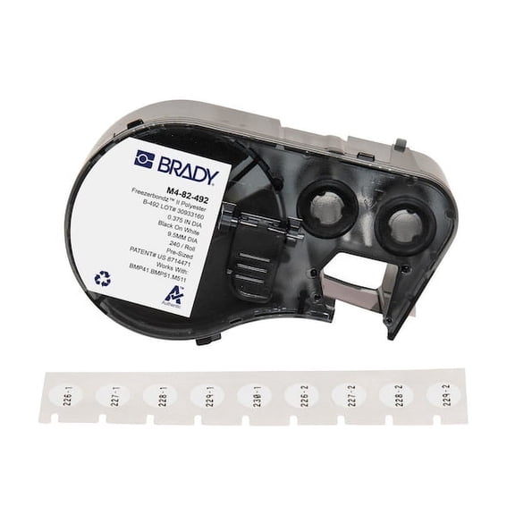 Brady Precut Label Cartridge,White,Matte M4-82-492
