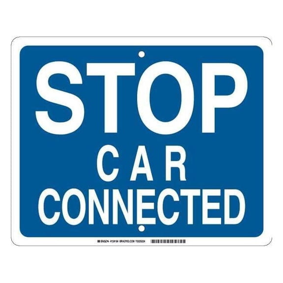 Brady Railroad Stop Sign, 15" W, 12" H, Aluminum, Blue 134184