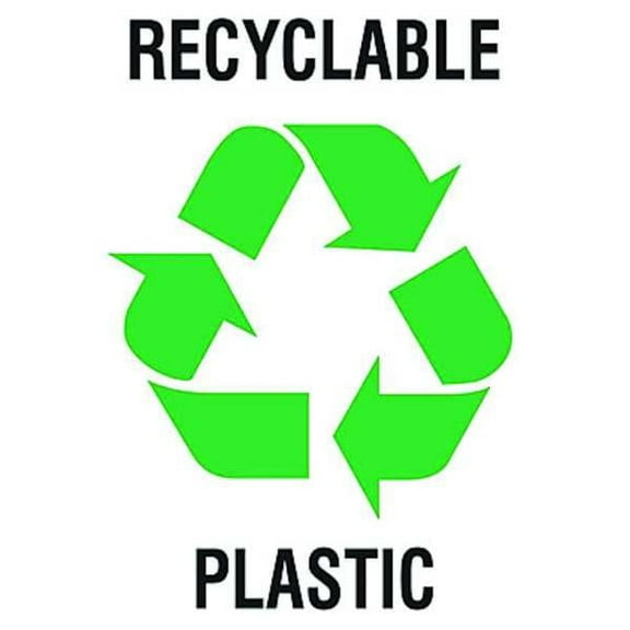 Brady Recycle Label,10 in x 10 in,Vinyl,PK5 20640LFLS