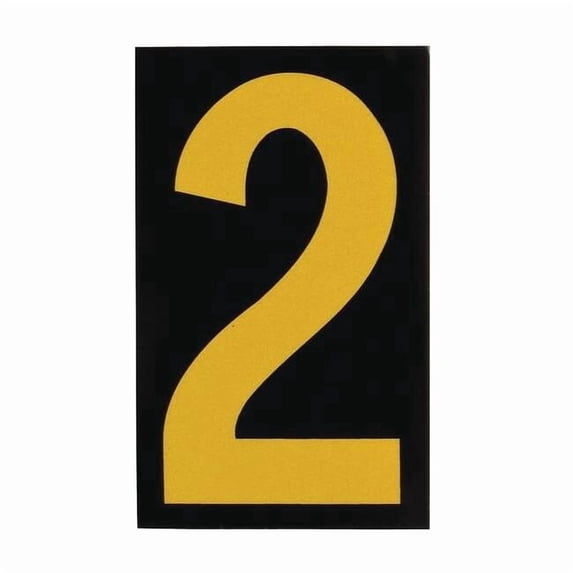 Brady Reflective Numbers And Letters,2,PK25 5000-2