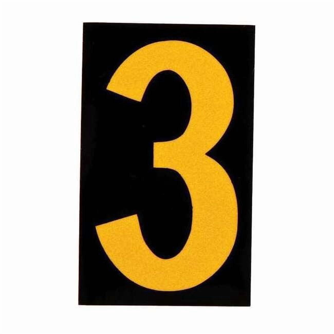 Brady Reflective Numbers And Letters,3,PK25 5905-3