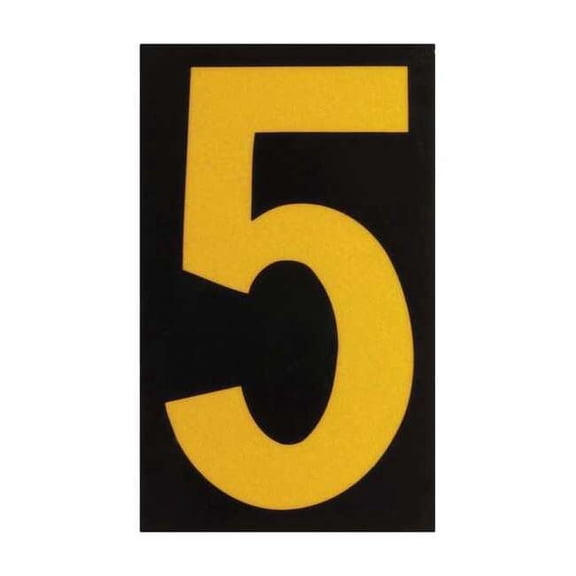 Brady Reflective Numbers And Letters,5,PK25 5890-5