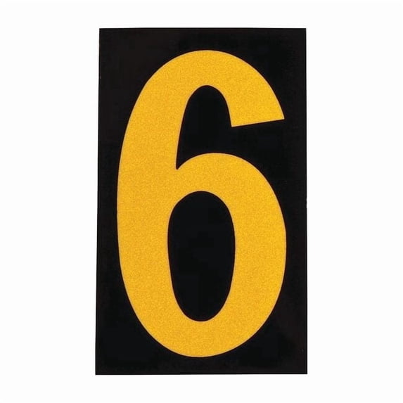Brady Reflective Numbers And Letters,6,PK25 5000-6