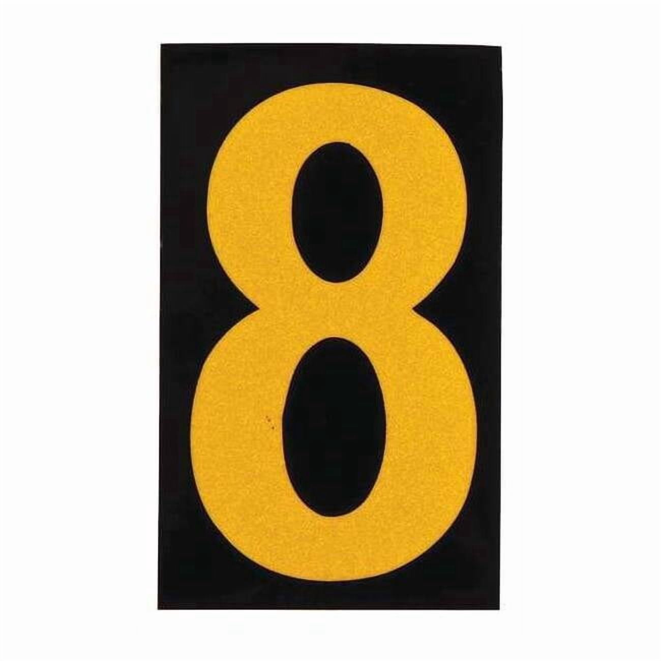 Brady Reflective Numbers And Letters,8,PK25 5000-8