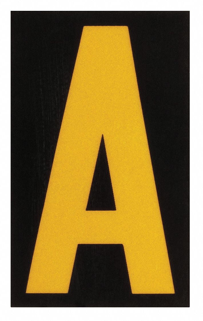 brady 5905-a reflective numbers and letters, a, pk 25