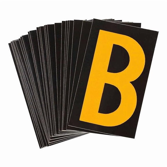 brady 5890-b reflective numbers and letters, b, pk 25