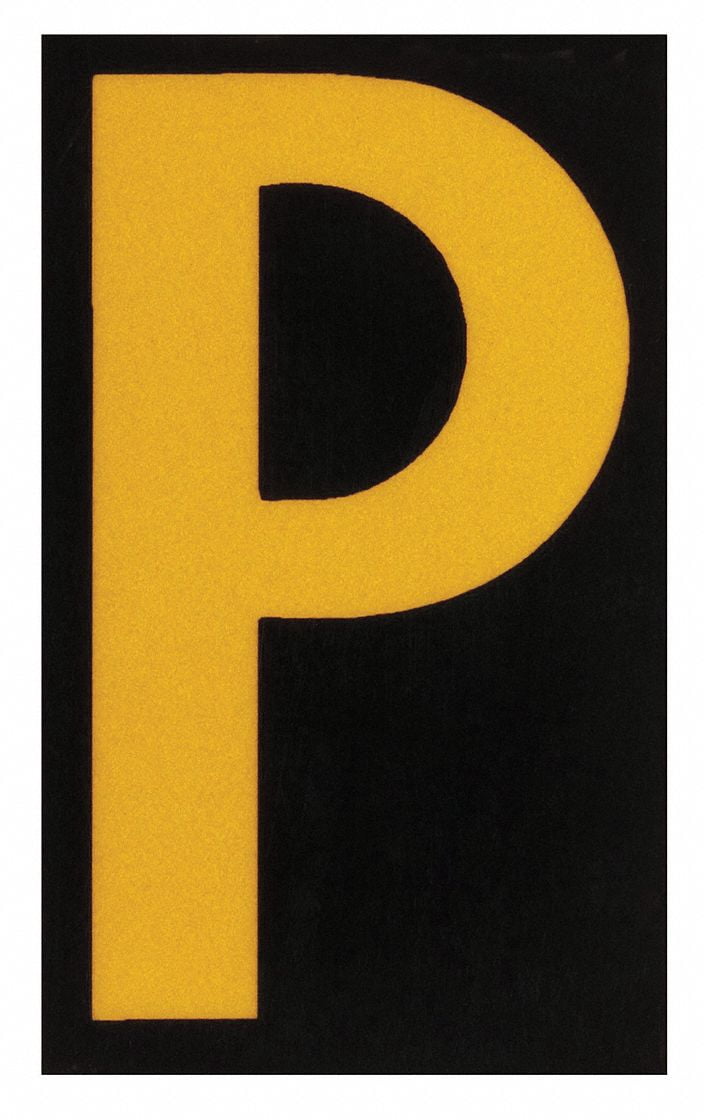 brady 5890-p reflective numbers and letters, p, pk 25