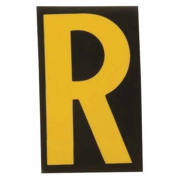 Reflective Numbers And Letters,R,PK25 BRADY 5890-R