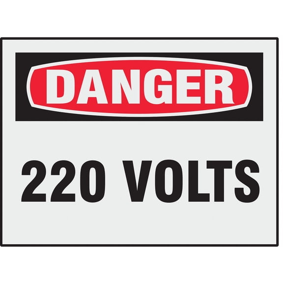 Danger Label,  Instruction,  English,  Vinyl,  5" Width,  3-1/2" Height,  PK 8
