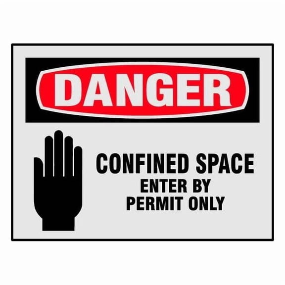Danger Label,3-1/2 In. H,5 In. W,PK8, 27417LS 27417LS