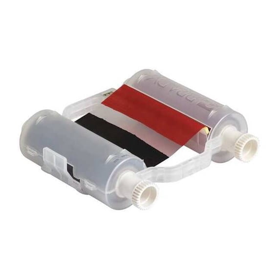 Brady Ribbon, 4-21/64" W, 200 ft. L, Black/Red B30-R10000-KR-8