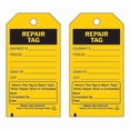 thumbnail image 1 of Brady Rpr Tag,5-3/4 x 3 In,Bk/Yel,3/8 In,PK100 86664, 1 of 4