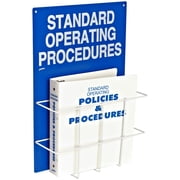 Brady SM681A Heavy-Duty Poly, White On Blue Color Standard Operation Procedures Center, Legend "Standard Operating Procedures" CA3