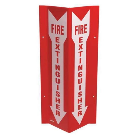 Brady Fire Extinguisher Sign,18X8-1/2",FEXT SP818V