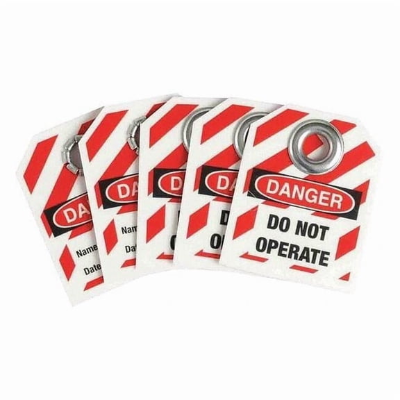 Brady Safety Tag,2-1/2" H x 2" W,Plastic,PK 25 148824