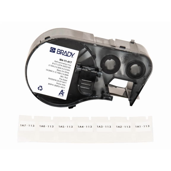 Brady Self-Laminating Label,Matte,3/4 in H M4-11-417