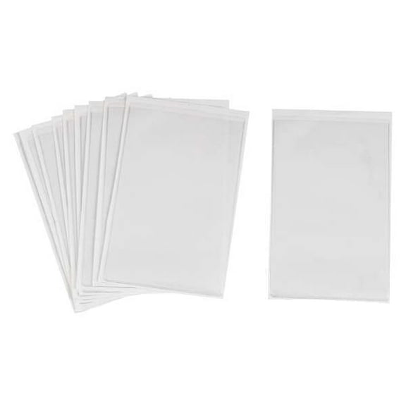 Brady Shop Envelope, Vinyl, 8 1/2 in H x 5 1/2 in W, Clear, 10 PK 81772