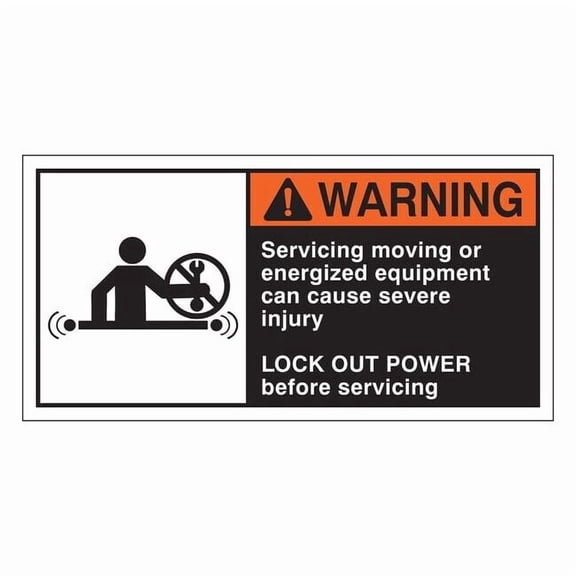 Warning Label,2-1/2inHx5inW,HP Poly.,PK5, 96163 96163