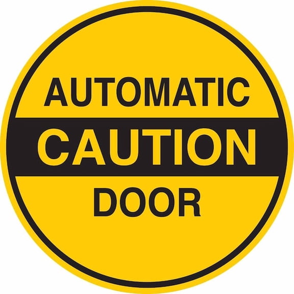 Brady Sign,Automatic Caution Door 124304