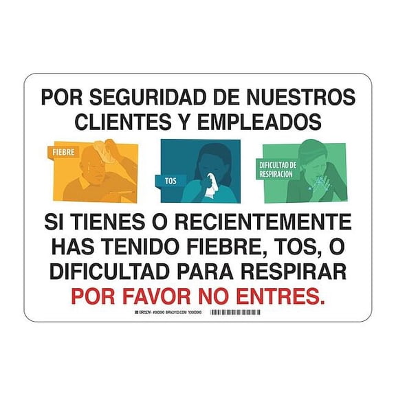 Brady Sign,Polystyrene,,7" H,,10" W 170307