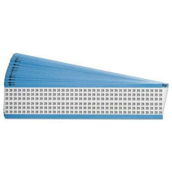 Brady Solid Numbers Wire Marker Cards, 9 1/2 in x 2 1/4 in, "39", Black on White - 1 EA (262-WM-39-PK)