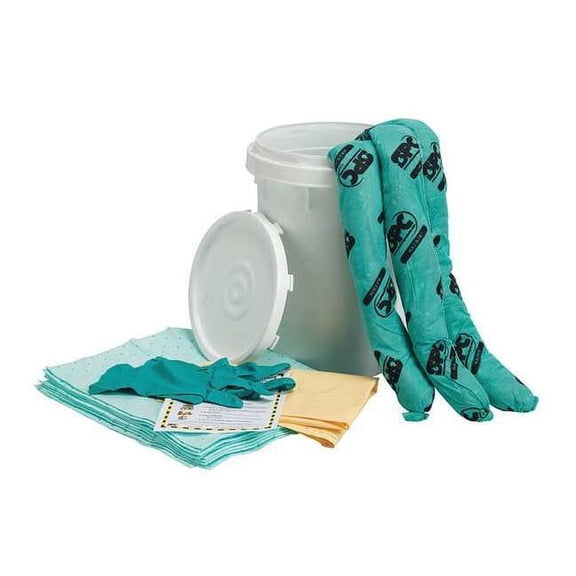 Brady Spill Kit, Chem/Hazmat, White SKH-BKT