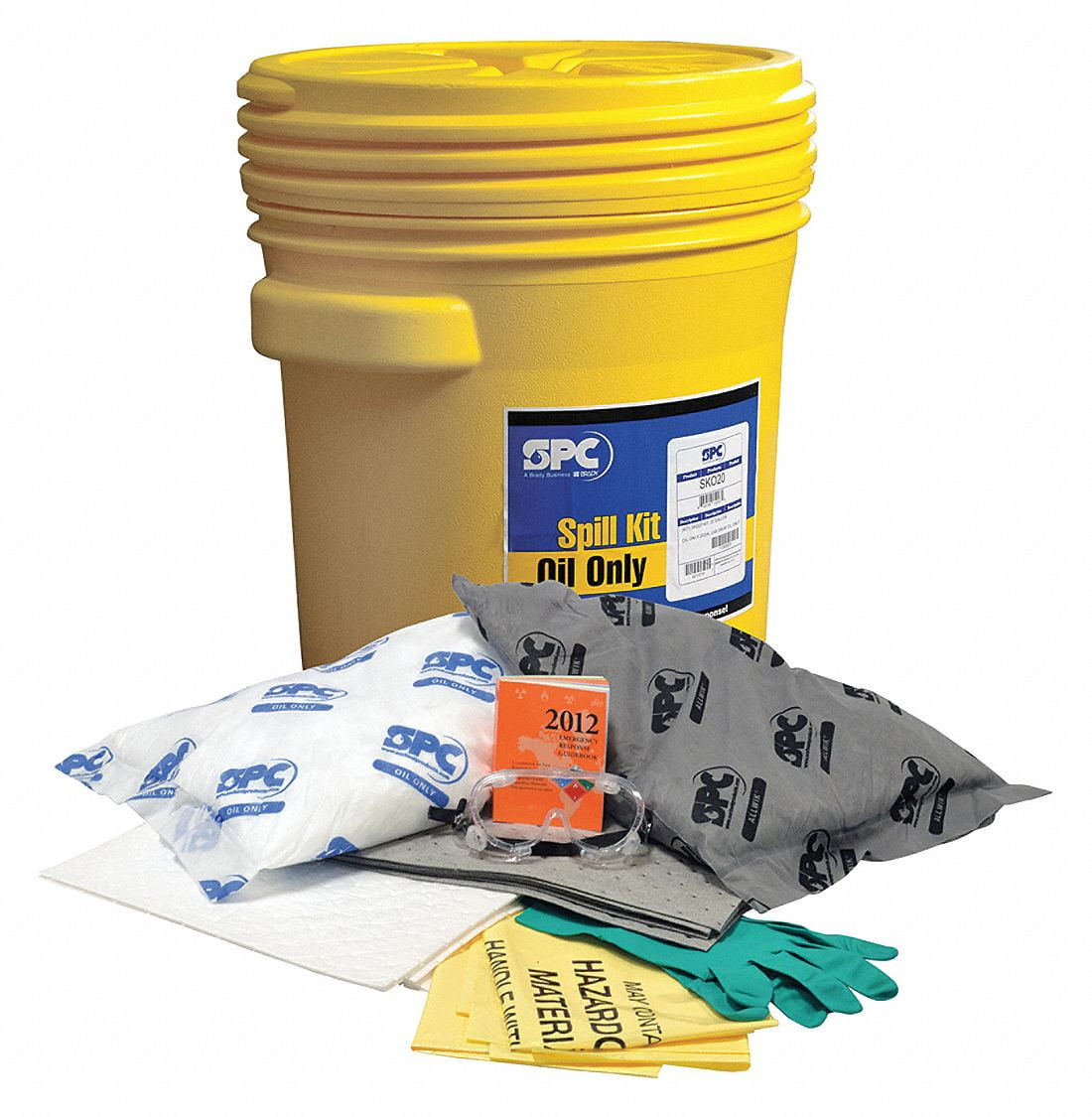 Brady Spc Absorbents Spill Kit, Universal, Yellow SKMA20