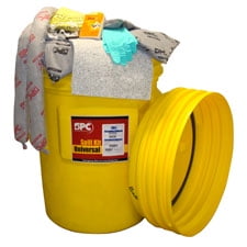 Spill Kit, 93 gal Volume Absorbed per Kit, 95 gal Capacity, Drum, Yellow