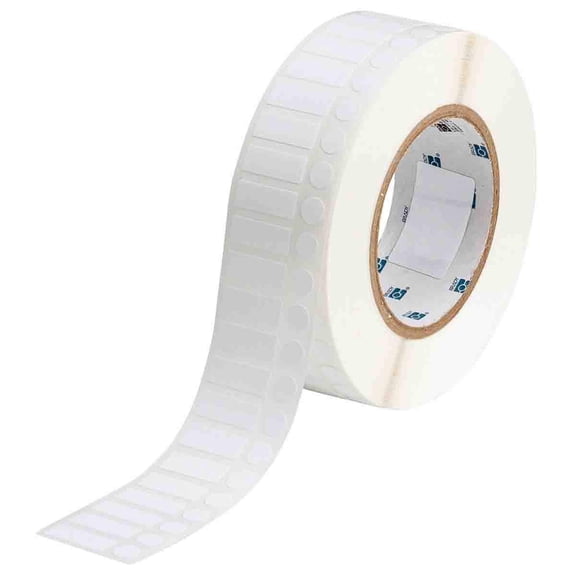 Brady THT-163-499-3 1" Width x 0.375" with 0.375" Diameter Height, B-499 Nylon Cloth, Matte Finish White Thermal Transfer Printer Label (3000 per Roll) CA3