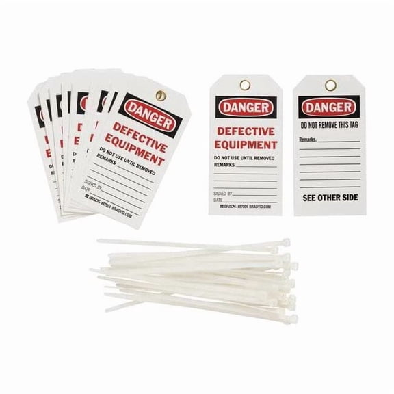 Brady Tag,5 3/4 in H,3 in W,Polyester,PK25 87004