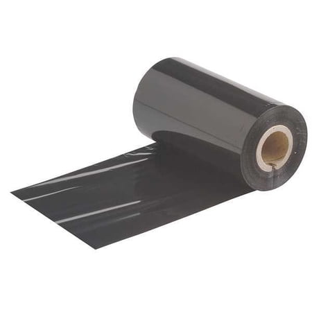 brady r6107 984' length x 4.33" width, 6100 series black thermal transfer printer ribbon