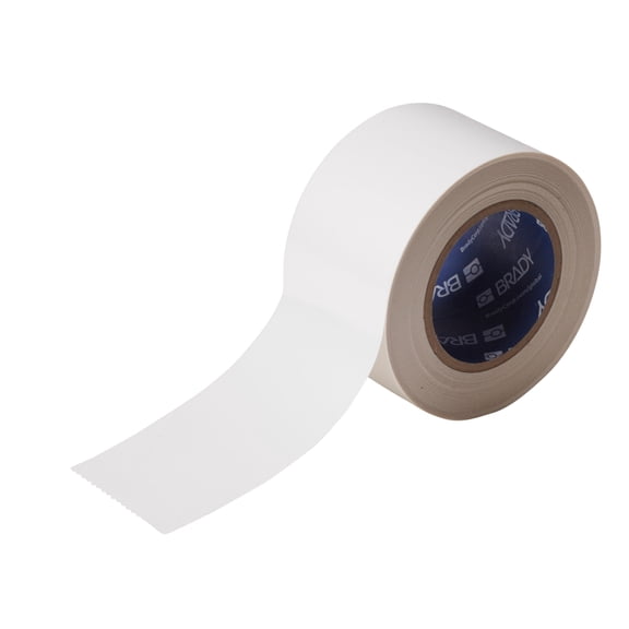 Brady ToughStripe Floor Marking Tape - White, Non-Abrasive Floor Tape - 2" Width, 100' Length for Concrete, Harsh Conditions, Forklift, High Traffic Floors (104311) CA2